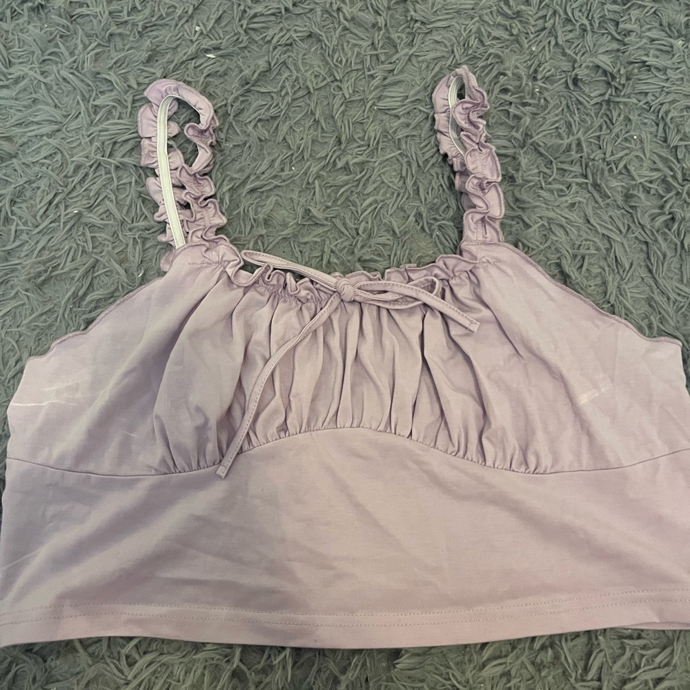Purple Ruffle Top